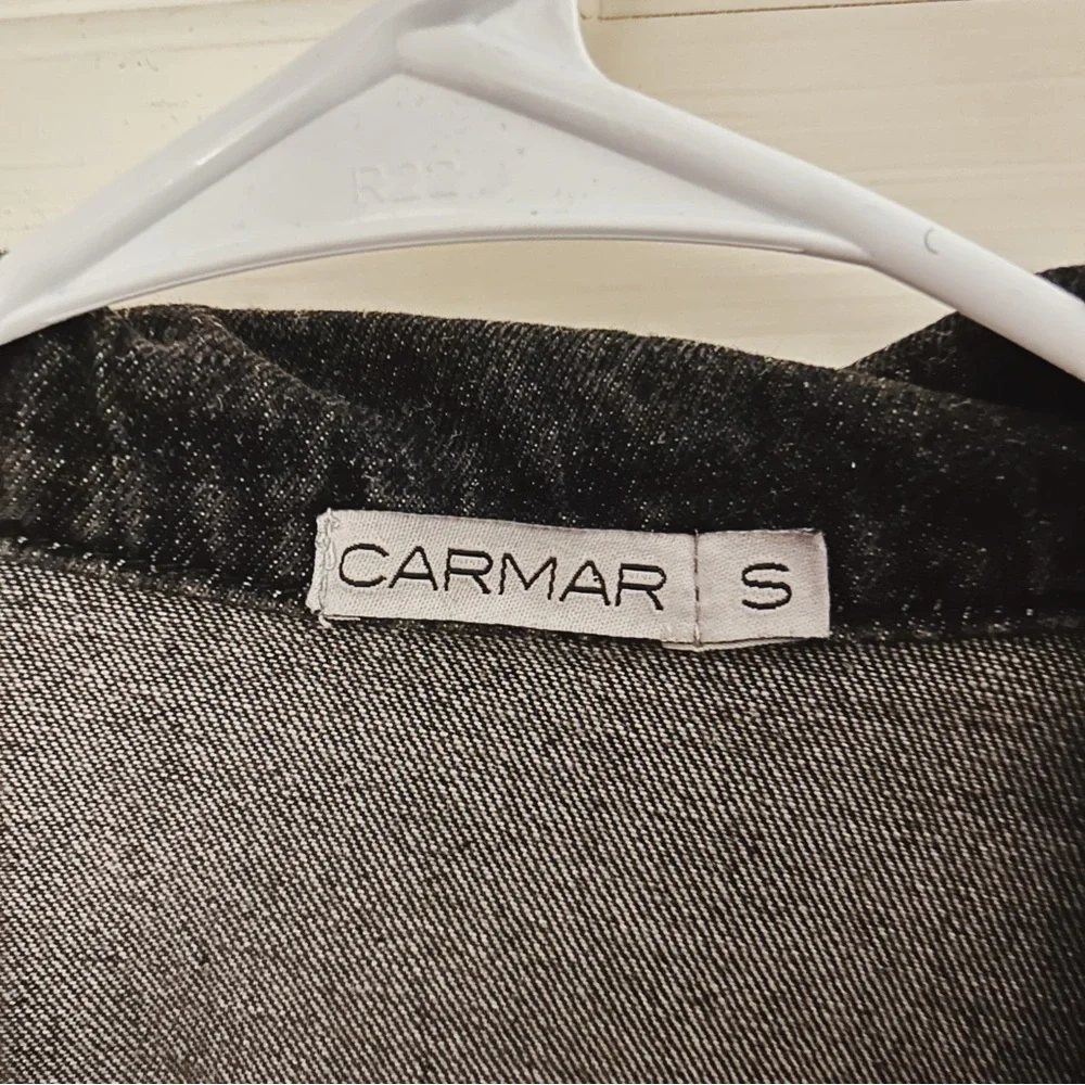 RARE Carmar Vintage Skull Patch Denim Jacket - Picture 4 of 4